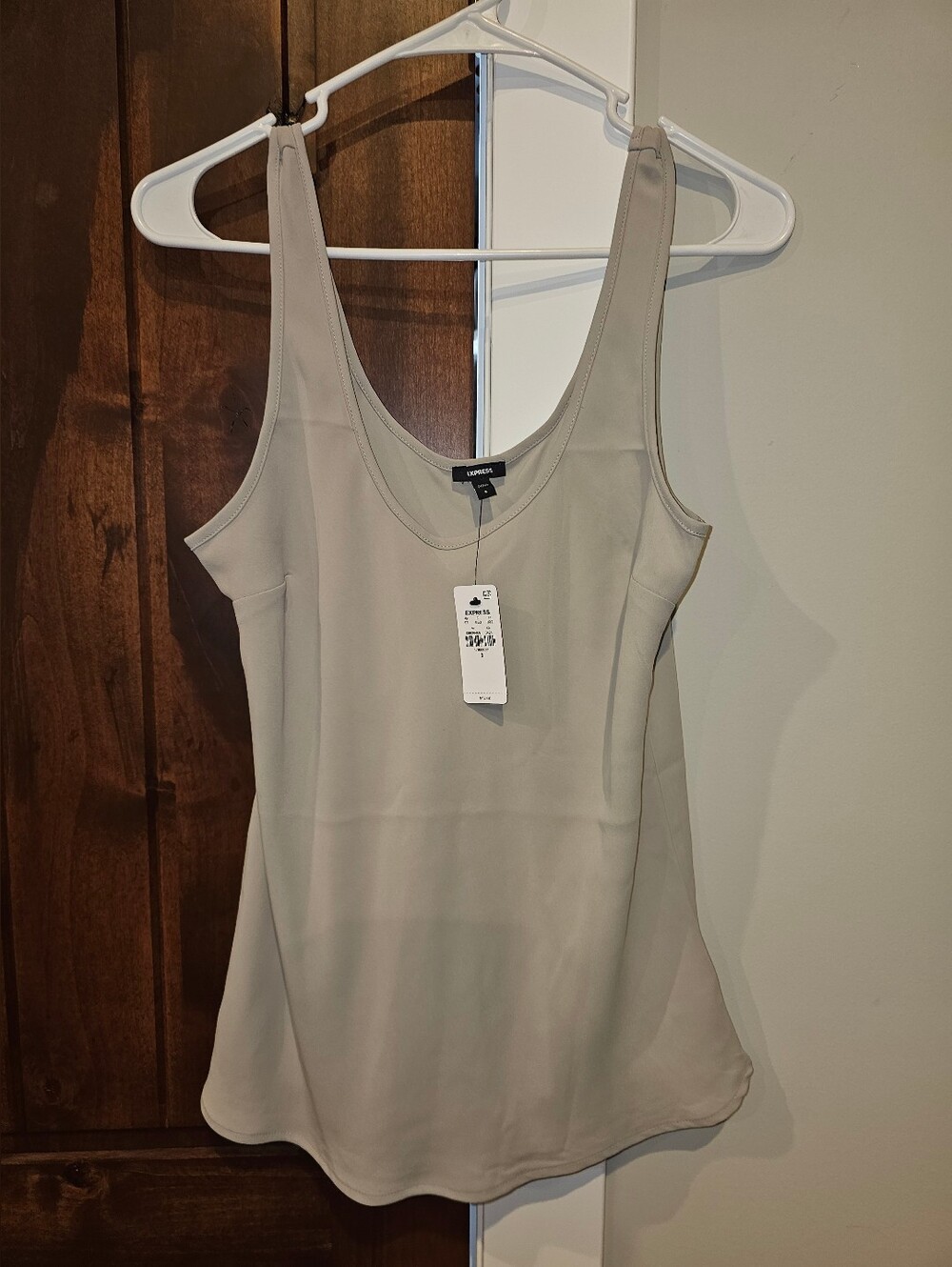 Express Neutral Gray/Taupe Scoop Neck Tank